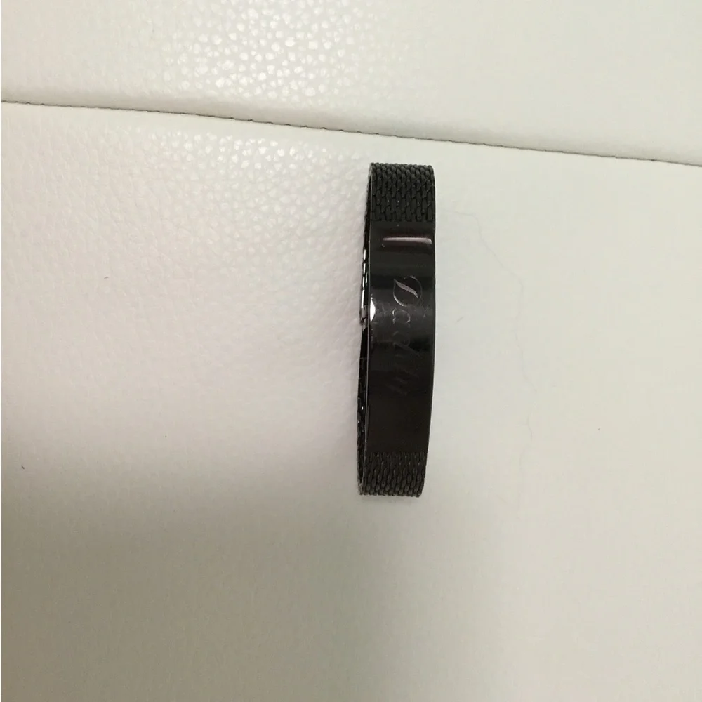 Black Mesh Stainless Steel Men's Bracelet saying Daddy